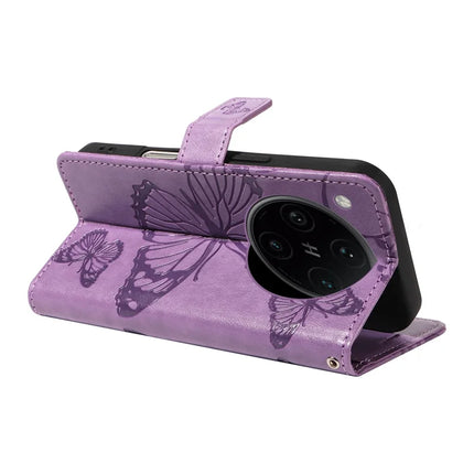 For Oppo Find X8 Pro 5G Wallet Case Floral Butterfly Imprinted Leather Phone Cover Stand