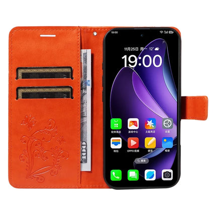 For Oppo Reno13 5G (Global) Wallet Case Floral Butterfly Imprinted Leather Phone Cover Stand