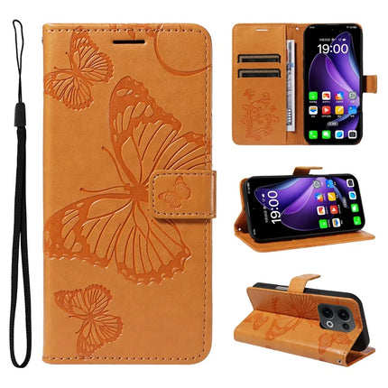 For Oppo Reno13 5G (Global) Wallet Case Floral Butterfly Imprinted Leather Phone Cover Stand -  Yellow