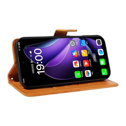 For Oppo Reno13 5G (Global) Wallet Case Floral Butterfly Imprinted Leather Phone Cover Stand -  Yellow