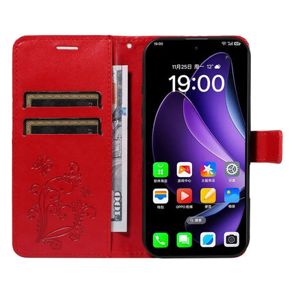 For Oppo Reno13 5G (Global) Wallet Case Floral Butterfly Imprinted Leather Phone Cover Stand