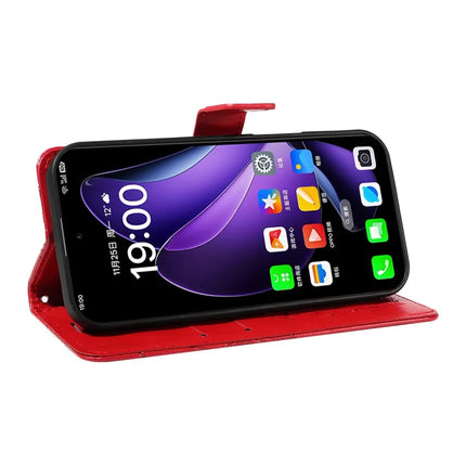For Oppo Reno13 5G (Global) Wallet Case Floral Butterfly Imprinted Leather Phone Cover Stand