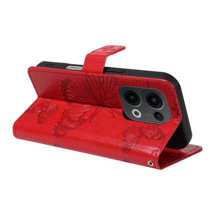 For Oppo Reno13 5G (Global) Wallet Case Floral Butterfly Imprinted Leather Phone Cover Stand