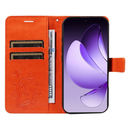 For Oppo Reno13 Pro 5G Wallet Case Floral Butterfly Imprinted Leather Phone Cover Stand