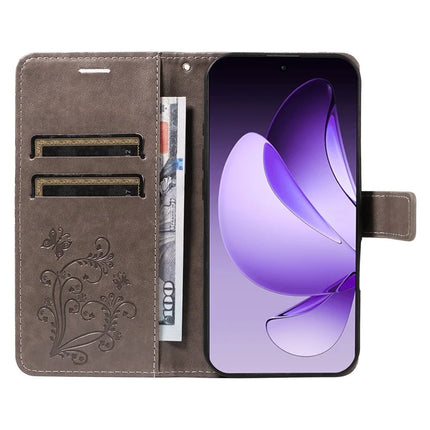 For Oppo Reno13 Pro 5G Wallet Case Floral Butterfly Imprinted Leather Phone Cover Stand