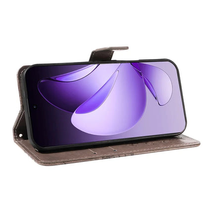 For Oppo Reno13 Pro 5G Wallet Case Floral Butterfly Imprinted Leather Phone Cover Stand