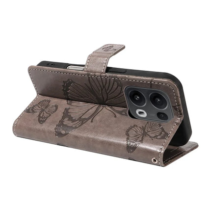 For Oppo Reno13 Pro 5G Wallet Case Floral Butterfly Imprinted Leather Phone Cover Stand