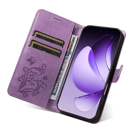For Oppo Reno13 Pro 5G Wallet Case Floral Butterfly Imprinted Leather Phone Cover Stand