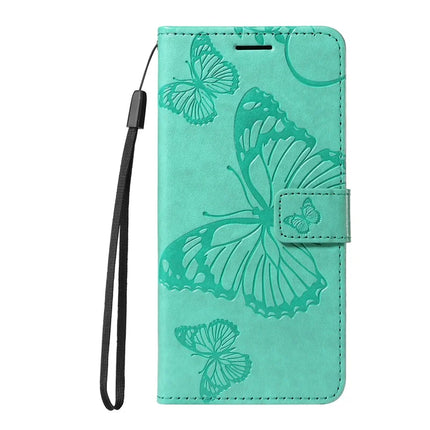 For OnePlus 13R 5G Wallet Case Floral Butterfly Imprinted Leather Phone Cover Stand -  Green