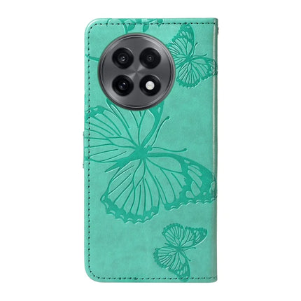 For OnePlus 13R 5G Wallet Case Floral Butterfly Imprinted Leather Phone Cover Stand -  Green