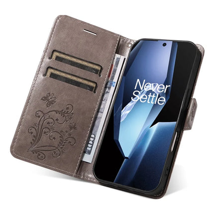 For OnePlus 13R 5G Wallet Case Floral Butterfly Imprinted Leather Phone Cover Stand