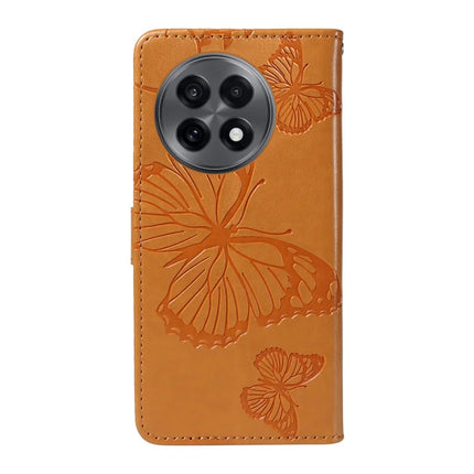 For OnePlus 13R 5G Wallet Case Floral Butterfly Imprinted Leather Phone Cover Stand -  Yellow
