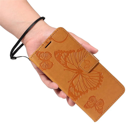 For OnePlus 13R 5G Wallet Case Floral Butterfly Imprinted Leather Phone Cover Stand -  Yellow