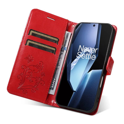 For OnePlus 13R 5G Wallet Case Floral Butterfly Imprinted Leather Phone Cover Stand