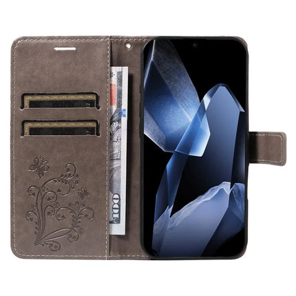 For OnePlus 13 Wallet Case Floral Butterfly Imprinted Leather Phone Cover Stand