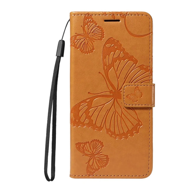 For OnePlus 13 Wallet Case Floral Butterfly Imprinted Leather Phone Cover Stand -  Yellow