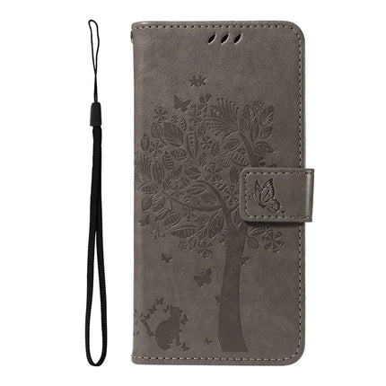 For OnePlus 13R 5G Leather Phone Case Cat Tree Pattern Design Wallet Cover Stand
