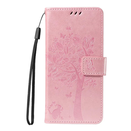 For OnePlus 13R 5G Leather Phone Case Cat Tree Pattern Design Wallet Cover Stand