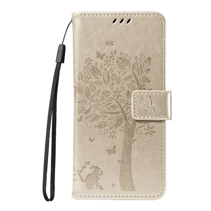 For OnePlus 13R 5G Leather Phone Case Cat Tree Pattern Design Wallet Cover Stand