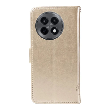 For OnePlus 13R 5G Leather Phone Case Cat Tree Pattern Design Wallet Cover Stand