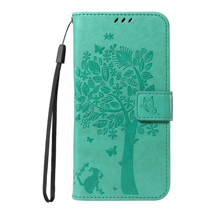 For OnePlus 13R 5G Leather Phone Case Cat Tree Pattern Design Wallet Cover Stand