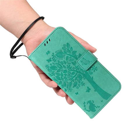 For OnePlus 13R 5G Leather Phone Case Cat Tree Pattern Design Wallet Cover Stand