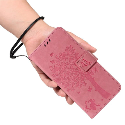 For OnePlus 13R 5G Leather Phone Case Cat Tree Pattern Design Wallet Cover Stand