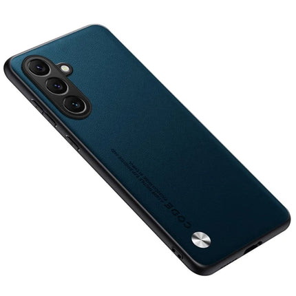 For Samsung Galaxy A26 5G Case Anti Drop TPU + PU Leather Texture Phone Protective Cover - Blackish Green