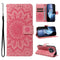For OnePlus 13R 5G Leather Wallet Case Sunflower Imprinted Phone Cover - Pink