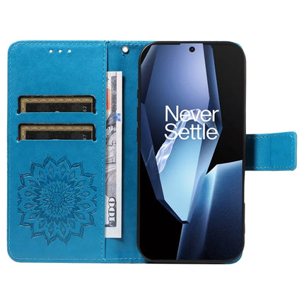 For OnePlus 13R 5G Leather Wallet Case Sunflower Imprinted Phone Cover