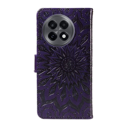 For OnePlus 13R 5G Leather Wallet Case Sunflower Imprinted Phone Cover