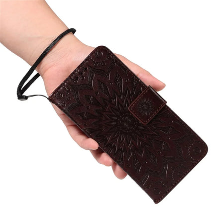 For OnePlus 13R 5G Leather Wallet Case Sunflower Imprinted Phone Cover