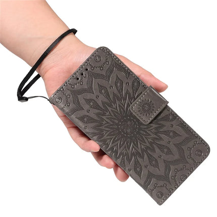 For OnePlus 13R 5G Leather Wallet Case Sunflower Imprinted Phone Cover