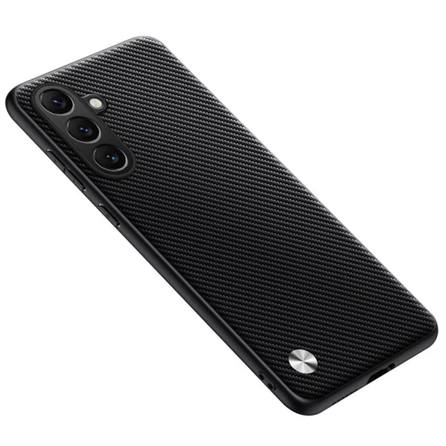 For Samsung Galaxy A36 5G Case Anti Drop TPU + PU Leather Texture Phone Protective Cover - Carbon Fiber Texture