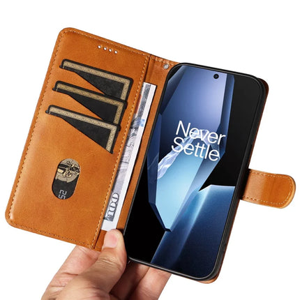 For OnePlus 13R 5G Wallet Case T-Shape Lines Leather Phone Cover Stand