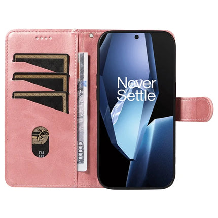 For OnePlus 13R 5G Wallet Case T-Shape Lines Leather Phone Cover Stand
