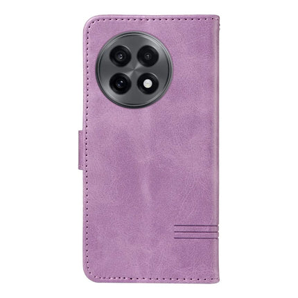 For OnePlus 13R 5G Wallet Case T-Shape Lines Leather Phone Cover Stand -  Light Purple