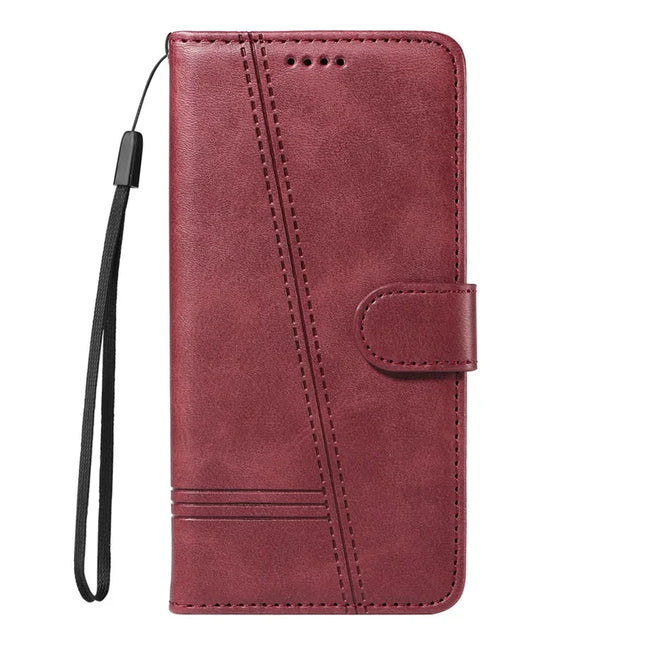 For OnePlus 13R 5G Wallet Case T-Shape Lines Leather Phone Cover Stand