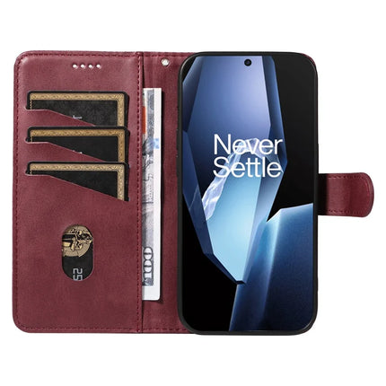For OnePlus 13R 5G Wallet Case T-Shape Lines Leather Phone Cover Stand