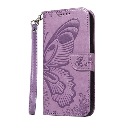 For OnePlus 13R 5G Case Butterfly Pattern PU Leather Folio Flip Phone Cover -  Light Purple
