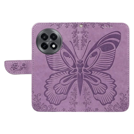 For OnePlus 13R 5G Case Butterfly Pattern PU Leather Folio Flip Phone Cover -  Light Purple