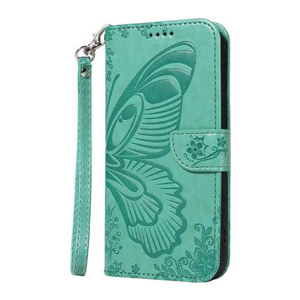 For OnePlus 13R 5G Case Butterfly Pattern PU Leather Folio Flip Phone Cover -  Green
