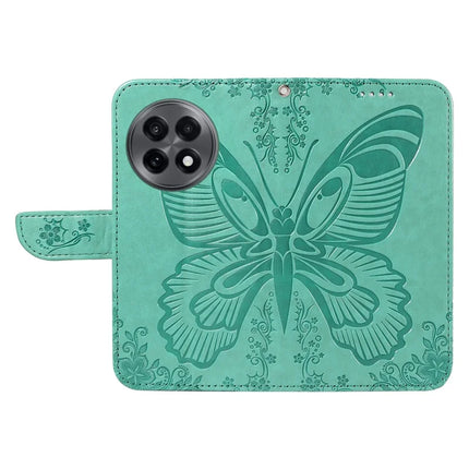 For OnePlus 13R 5G Case Butterfly Pattern PU Leather Folio Flip Phone Cover -  Green
