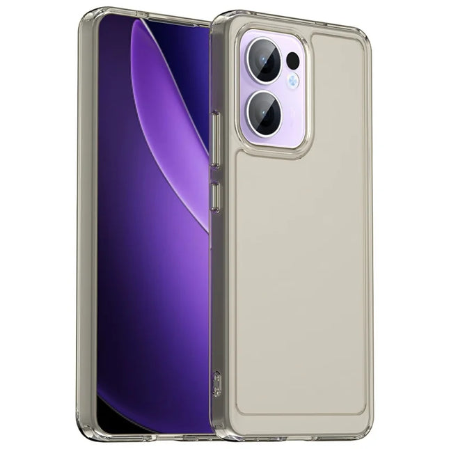 For Oppo Reno13 F 5G Case TPU Shockproof Phone Back Cover - Transparent Grey
