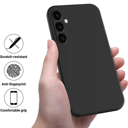 For Samsung Galaxy M14 4G Case Liquid Silicone Phone Back Cover with Hand Strap