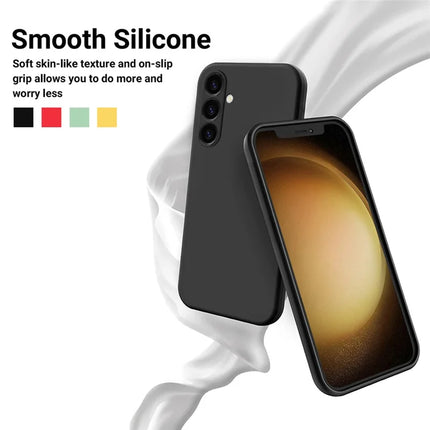 For Samsung Galaxy M14 4G Case Liquid Silicone Phone Back Cover with Hand Strap
