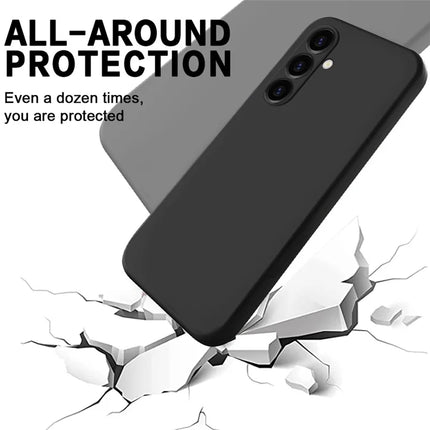 For Samsung Galaxy M14 4G Case Liquid Silicone Phone Back Cover with Hand Strap