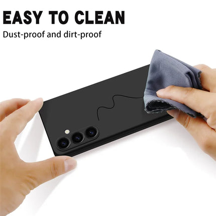 For Samsung Galaxy M14 4G Case Liquid Silicone Phone Back Cover with Hand Strap
