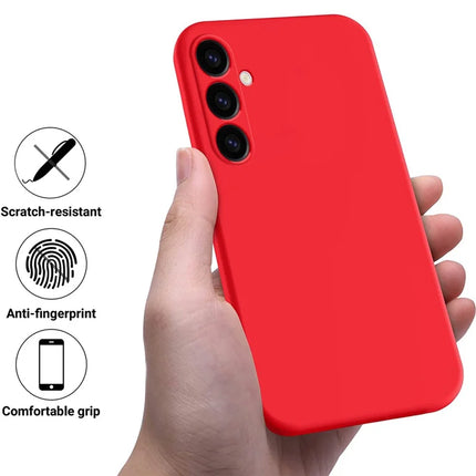 For Samsung Galaxy M14 4G Case Liquid Silicone Phone Back Cover with Hand Strap