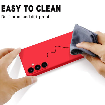 For Samsung Galaxy M14 4G Case Liquid Silicone Phone Back Cover with Hand Strap